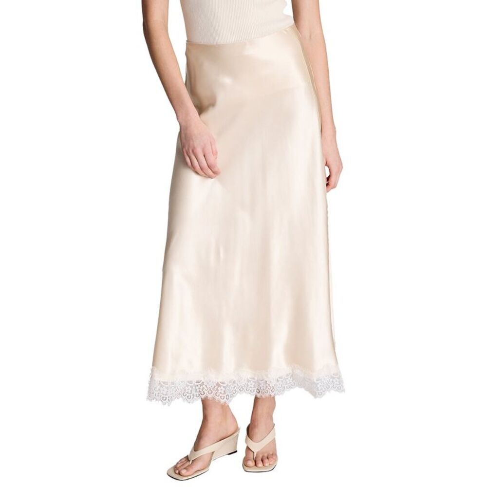 Kenneth Cole Womens  Pull-On Side Slit Midi Skirt